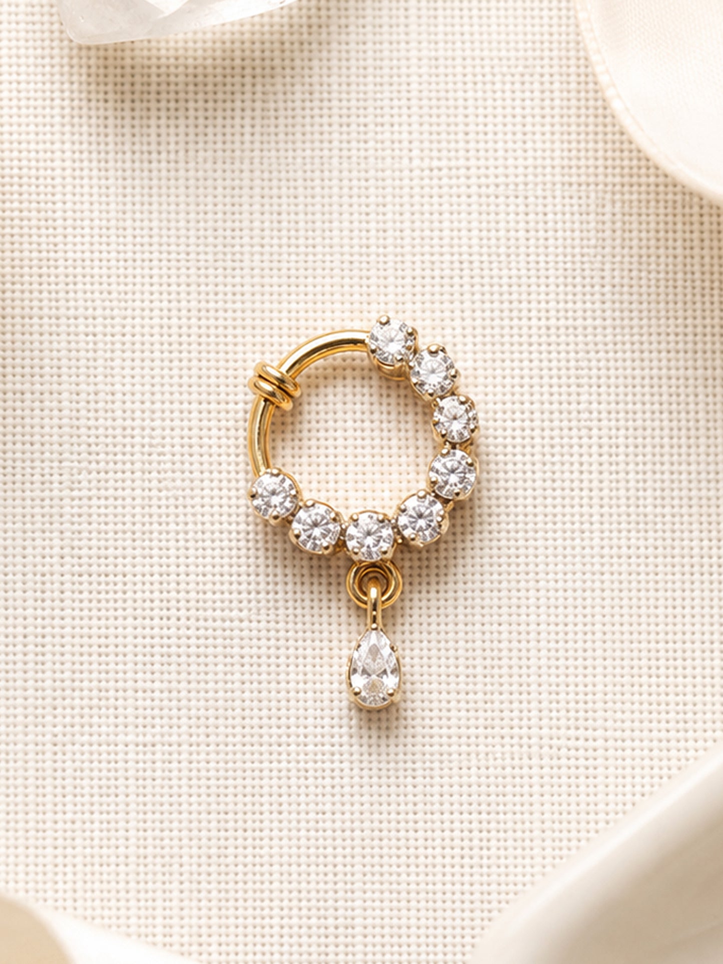 Gold Plated AD Small Nosering for Women
