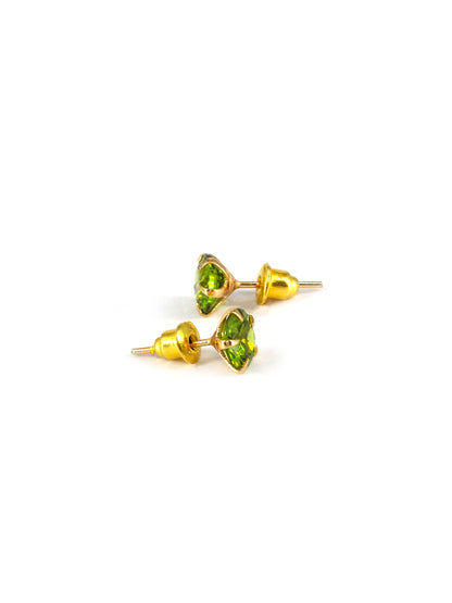 Green AD Stud Earrings for Women