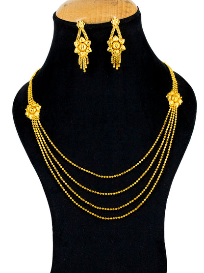 Minimal Gold-Plated Layered String Jewellery Set