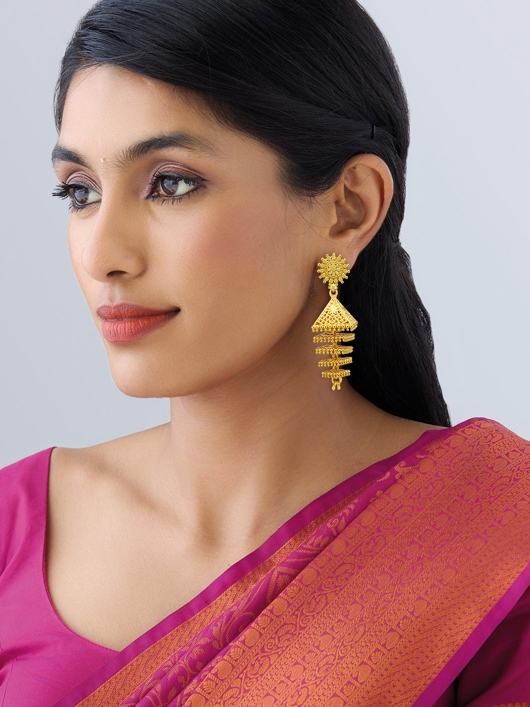 Triangle Trendy Multi Layered Jhumka Earrings
