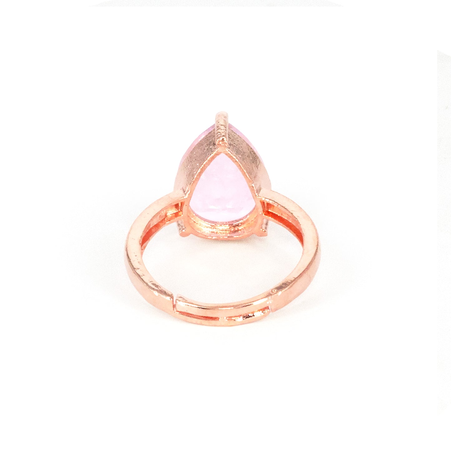 Rose Gold Plated Pink AD Finger Ring for Women