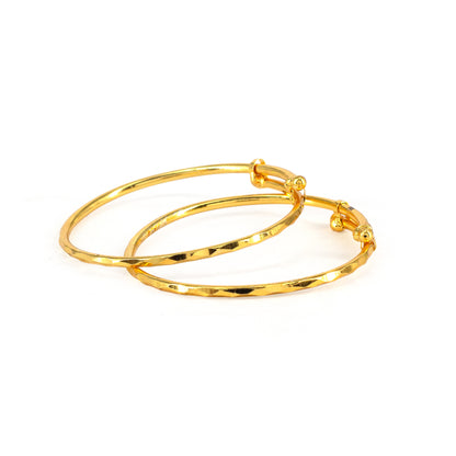 Set of 2 Gold Plated Adjustable Bracelet for Kids