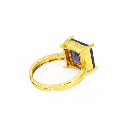 Gold Plated Purple AD Finger Ring for Women