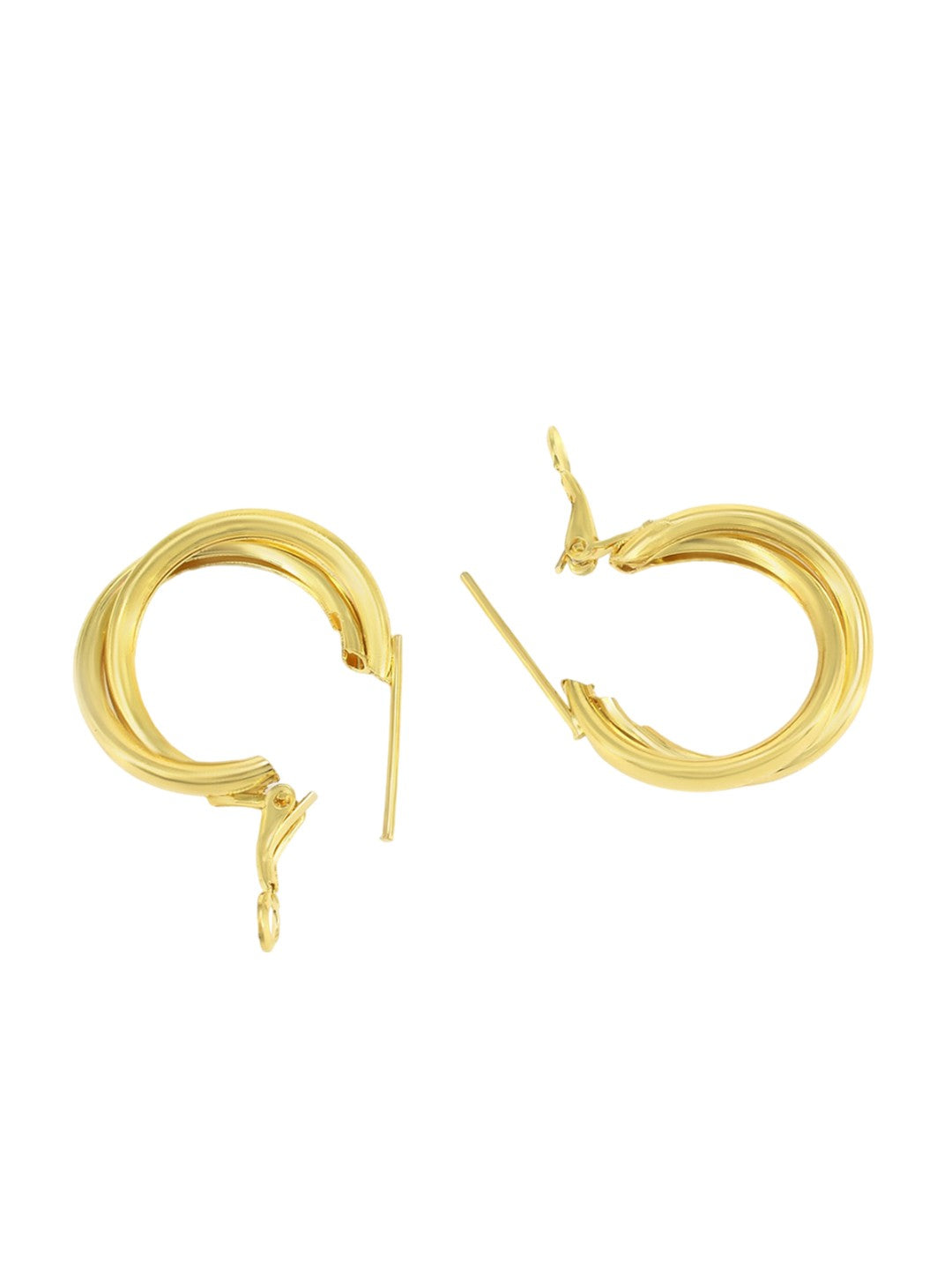 Gold Plated Multi Hoop Earrings