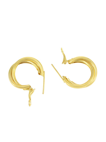 Gold Plated Multi Hoop Earrings