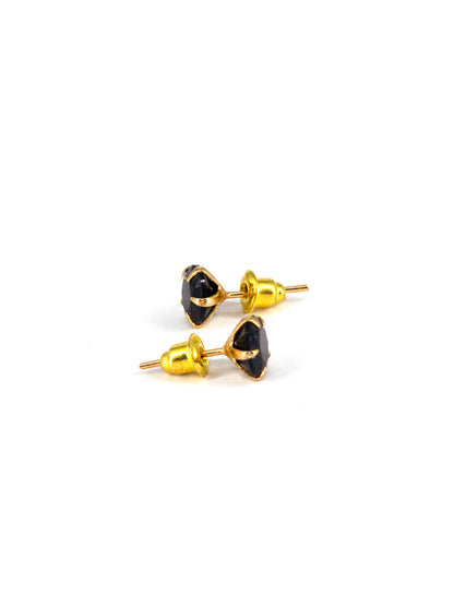 Black AD Stud Earrings for Women