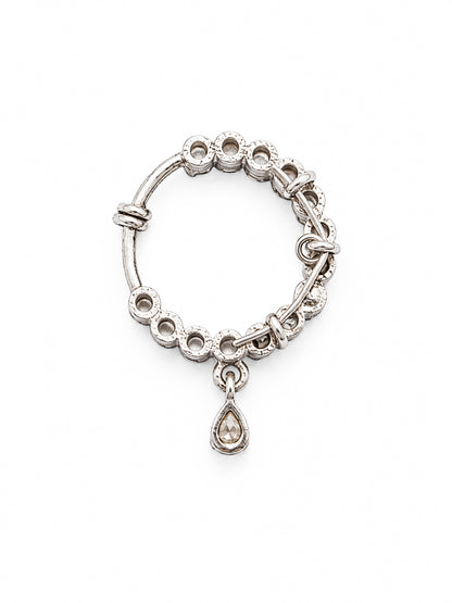 Silver Plated AD Nosering for Women