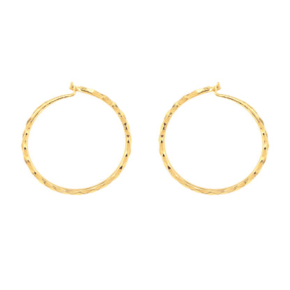 Gold Plated Classic Hoop Earrings for Women