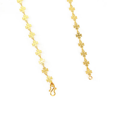 Gold Plated Floral Chain Necklace for Women