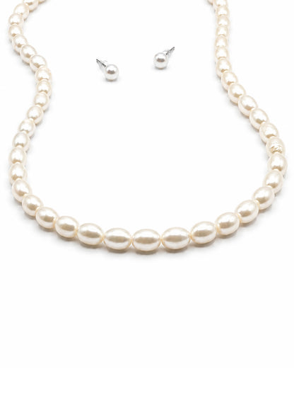 White Pearl Jewellery Set for Girls