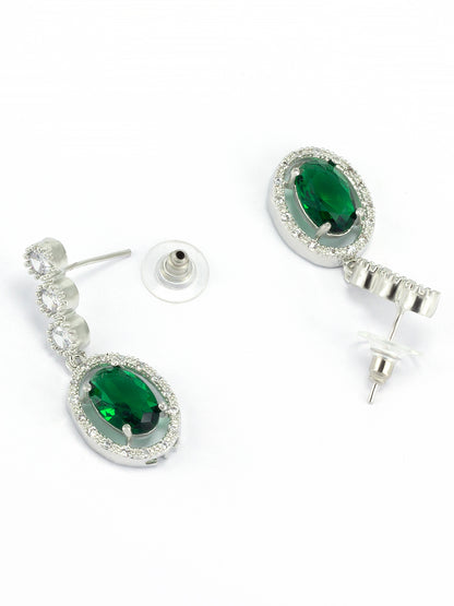 Green Oval AD Trendy Jewellery Set