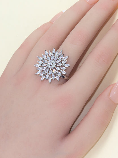 Floral Statement Adjustable Ring