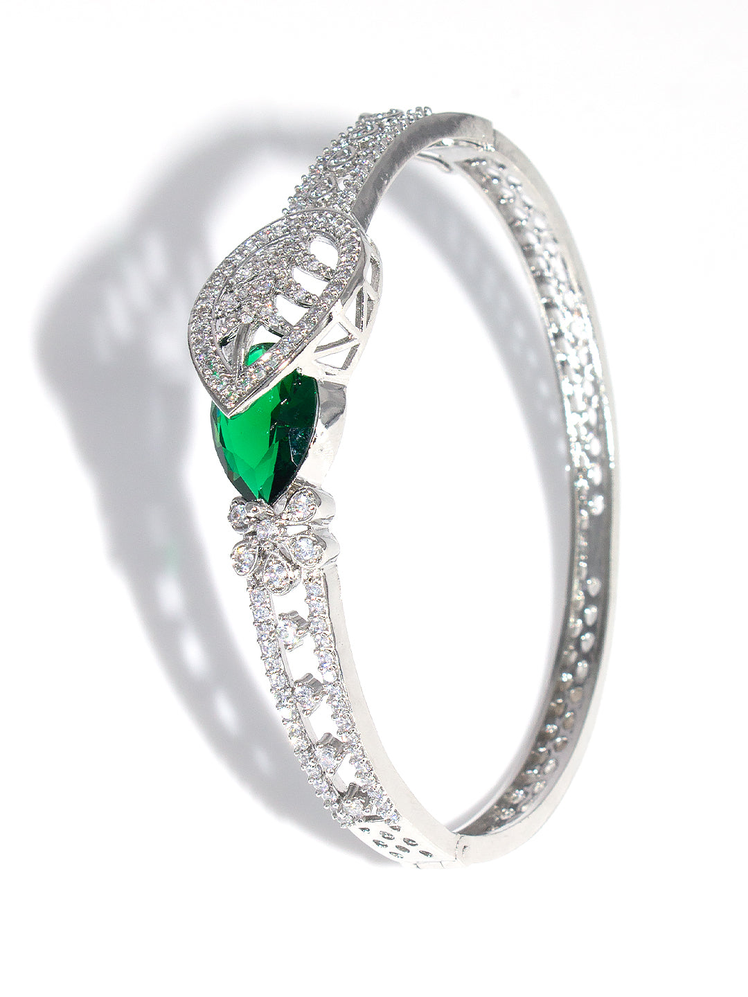 American Diamond Silver Plated Floral and Ethnic Design For Women and Girls