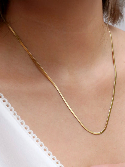 Minimal Stainless Steel Snake Chain Necklace