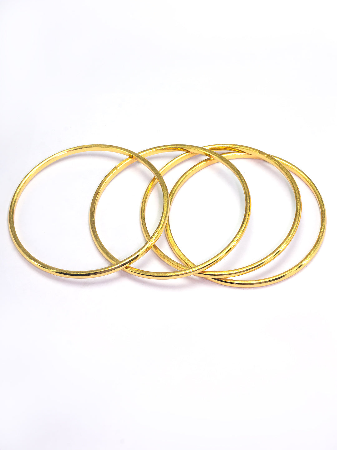 Set of 4 Brass Minimal Anti-Tarnish Bangles