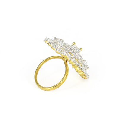 Gold Plated AD Finger Ring for Women