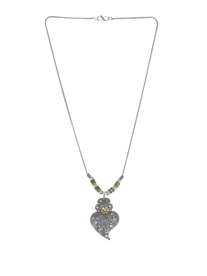 Oxidized Heart Chain Necklace