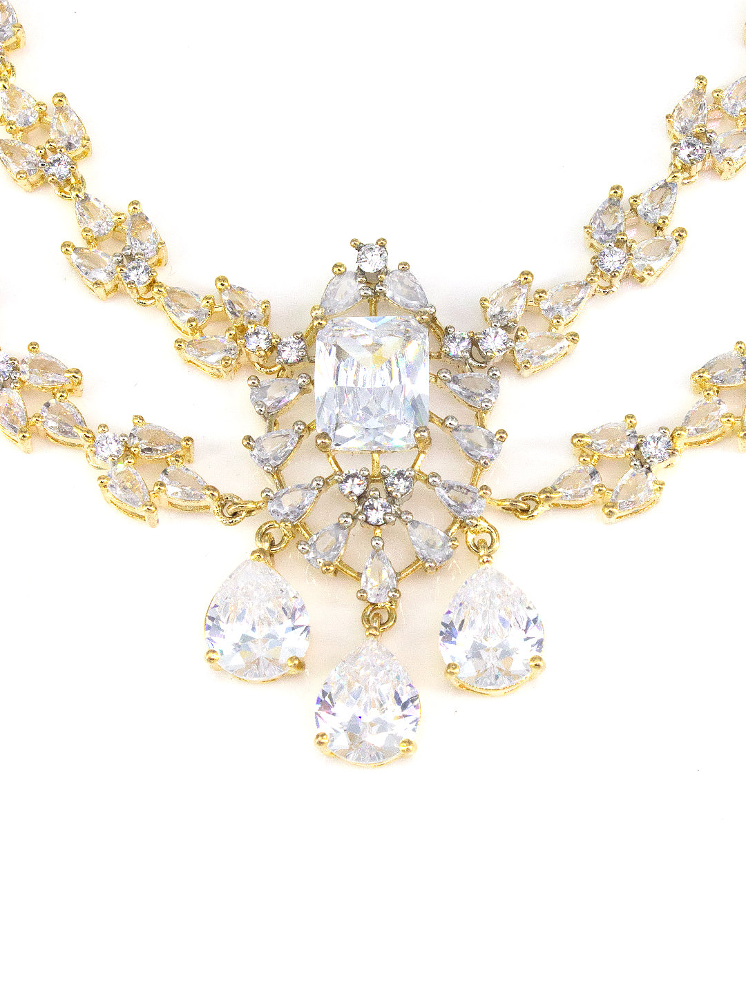 Gold Plated 2 Layer Designer AD Jewellery Set
