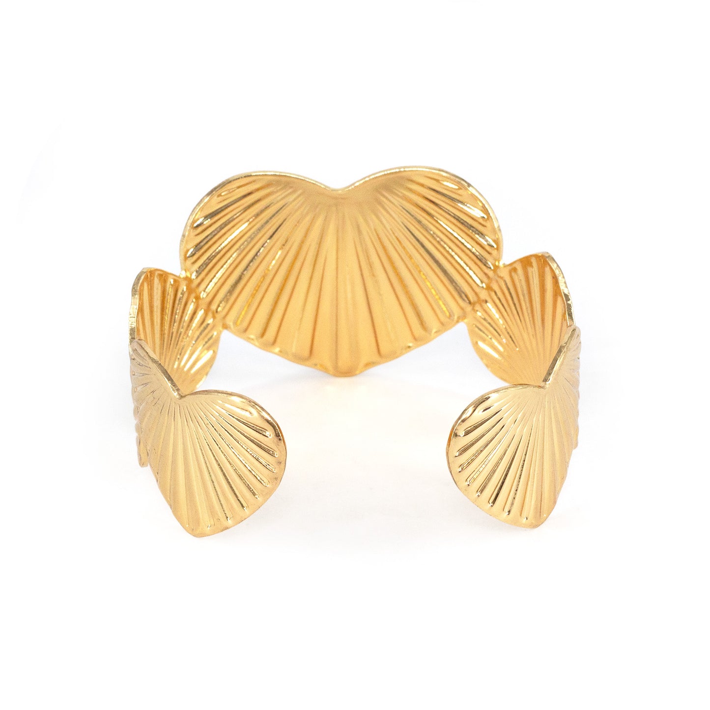 Gold Plated Designer Heart Cuff Bracelet for Women