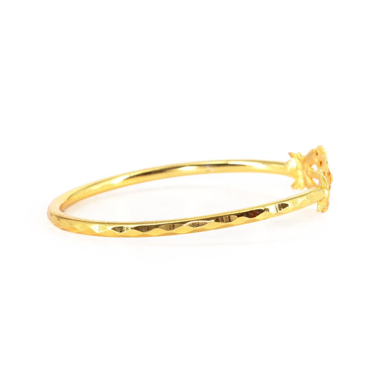 Gold Plated Temple Bangle Bracelet for Women
