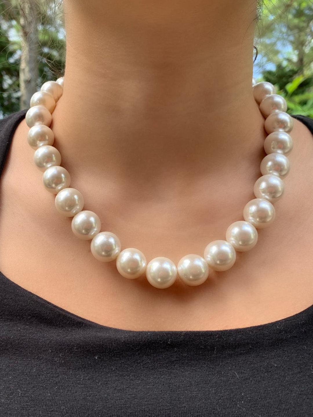 Pearl Beaded Moti Mala Trendy Necklace With Earrings