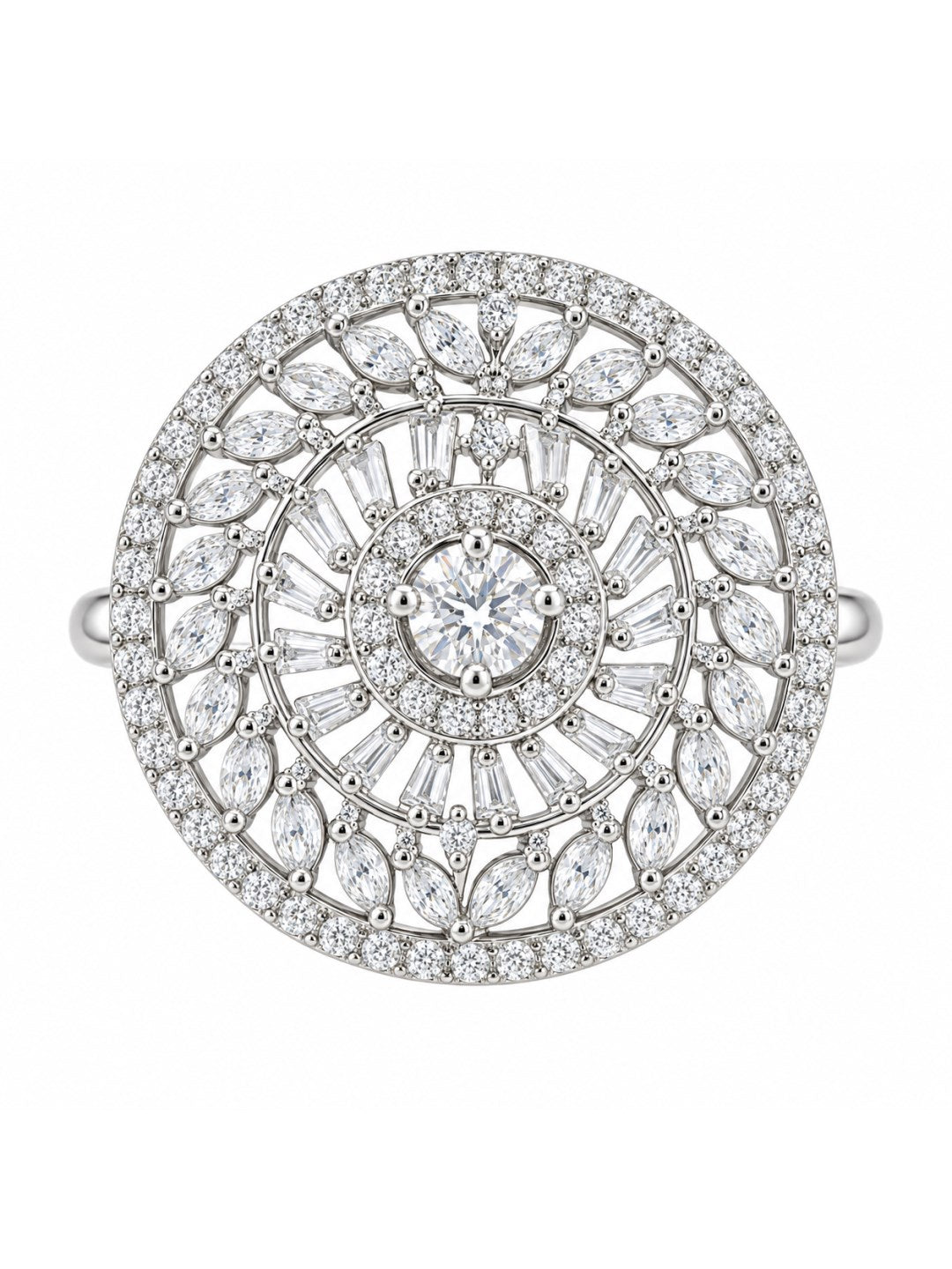 Silver Plated AD Finger Ring for Women