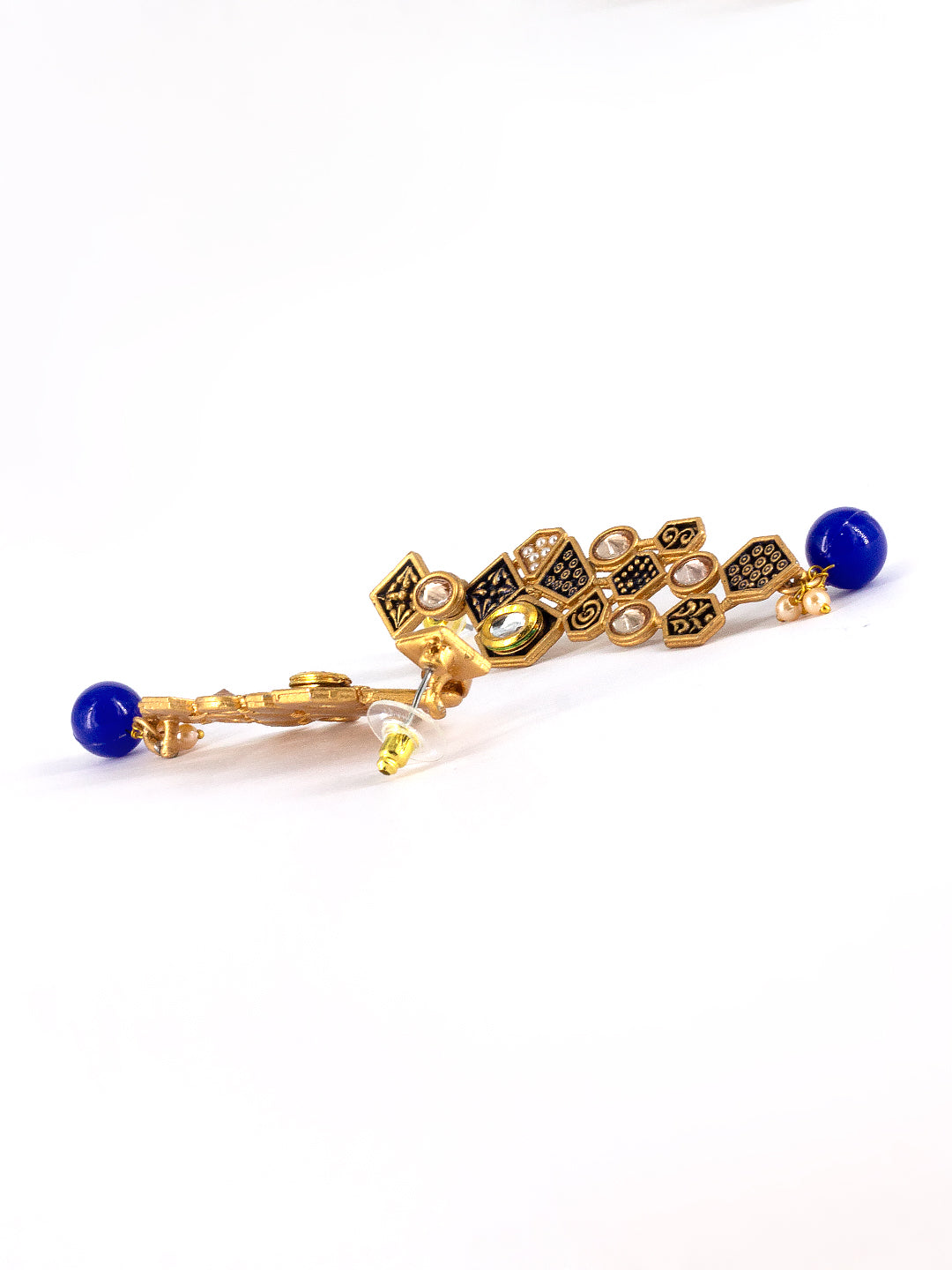 Blue Beads Drop Earrings