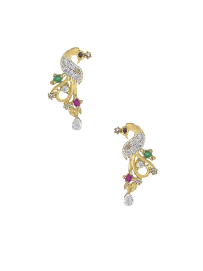Peacock American Diamond Trendy Jewellery Set