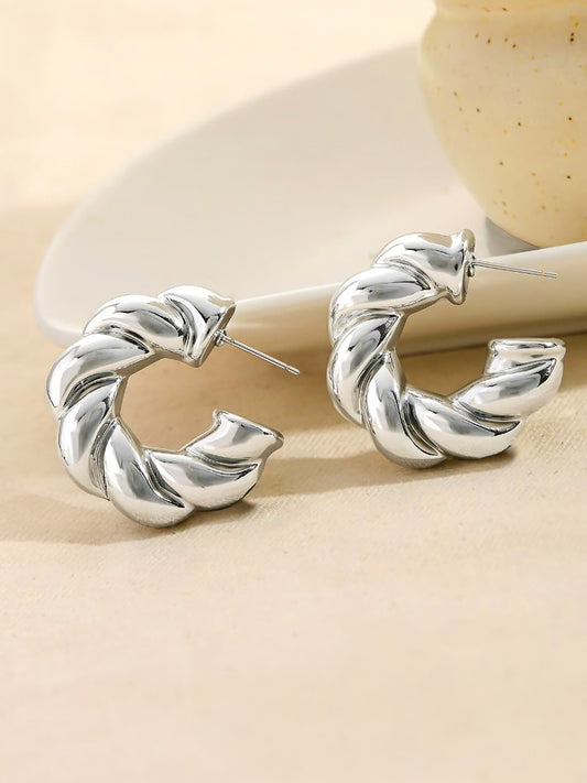 Chunky Half Hoop Earrings