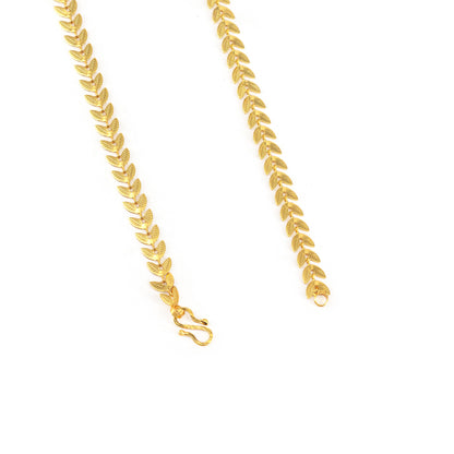 Gold Plated Leaf Chain Necklace for women
