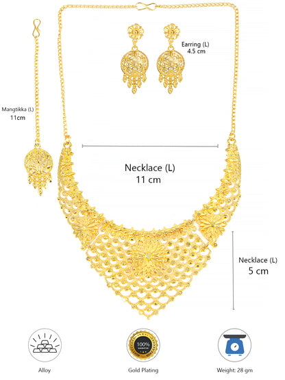 Gold-Plated Traditional Bridal Jewellery Set