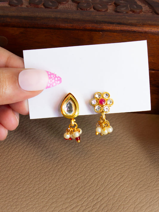 Set of 2 Gold-Plated Traditional Press On Nosepin For Women