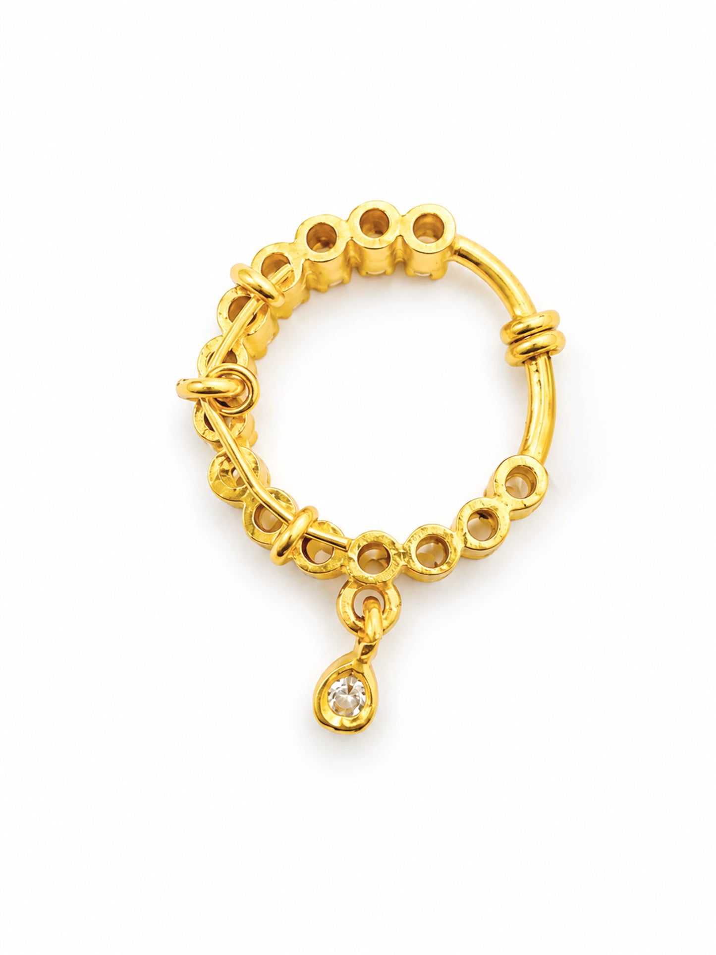 Gold Plated AD Small Nosering for Women