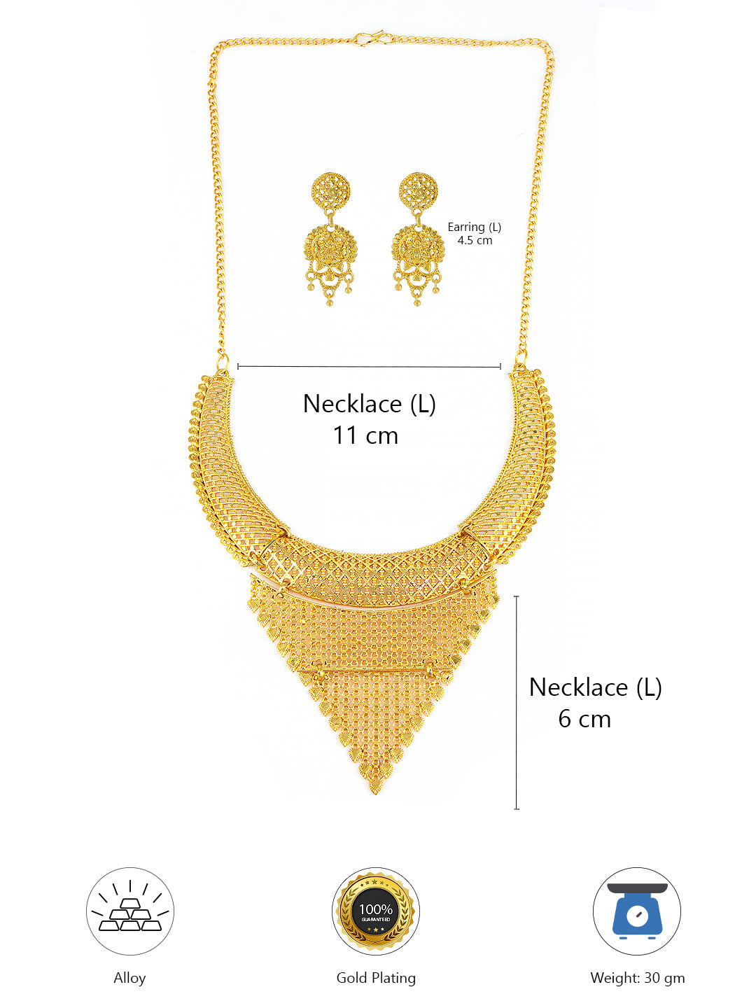 Gold-Plated Traditional Bridal Jewellery Set
