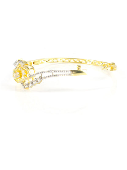 Gold Plated Minimal Cuff Bracelet for Women
