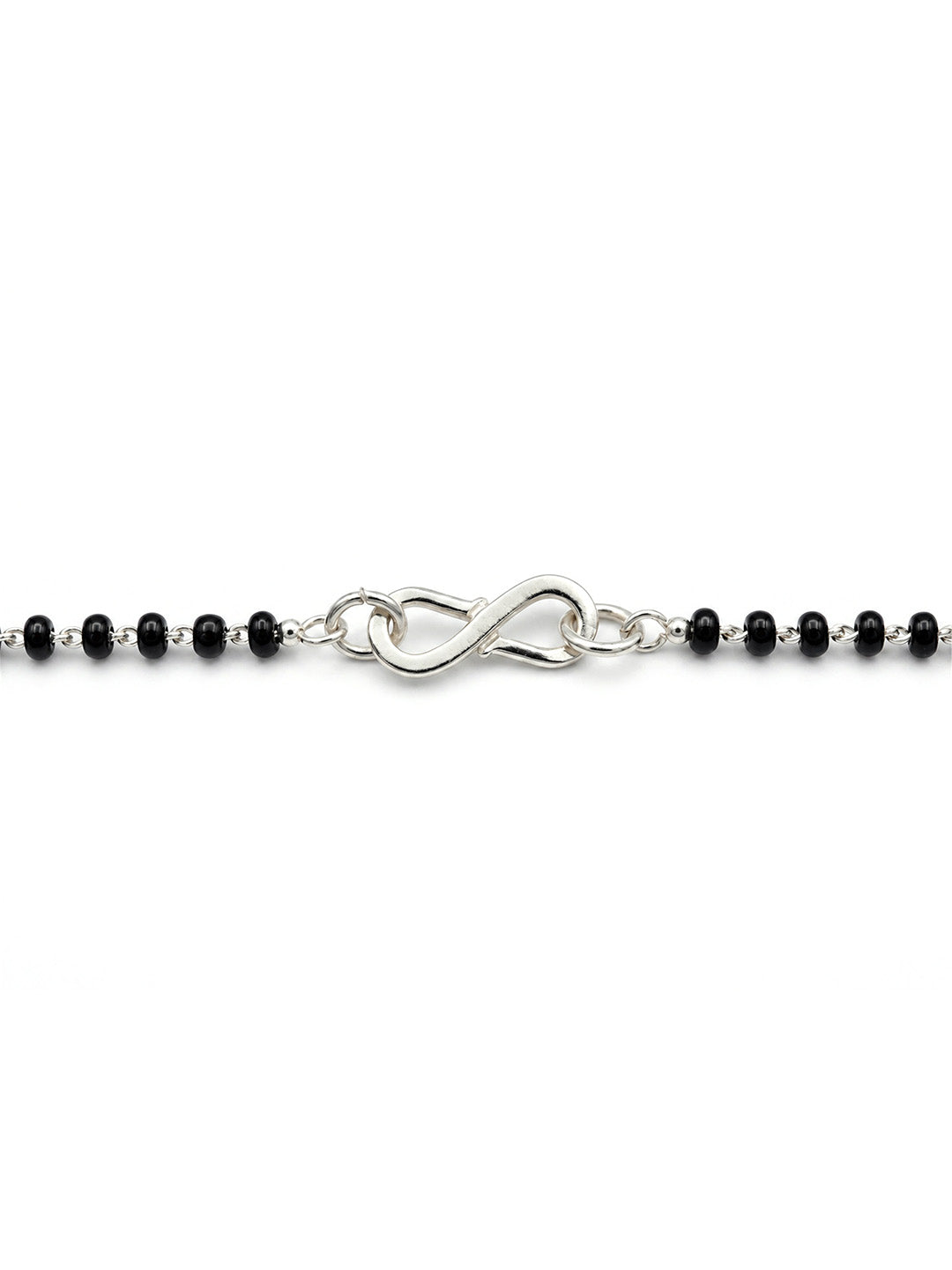 Silver Plated AD Heart Mangalsutra for women