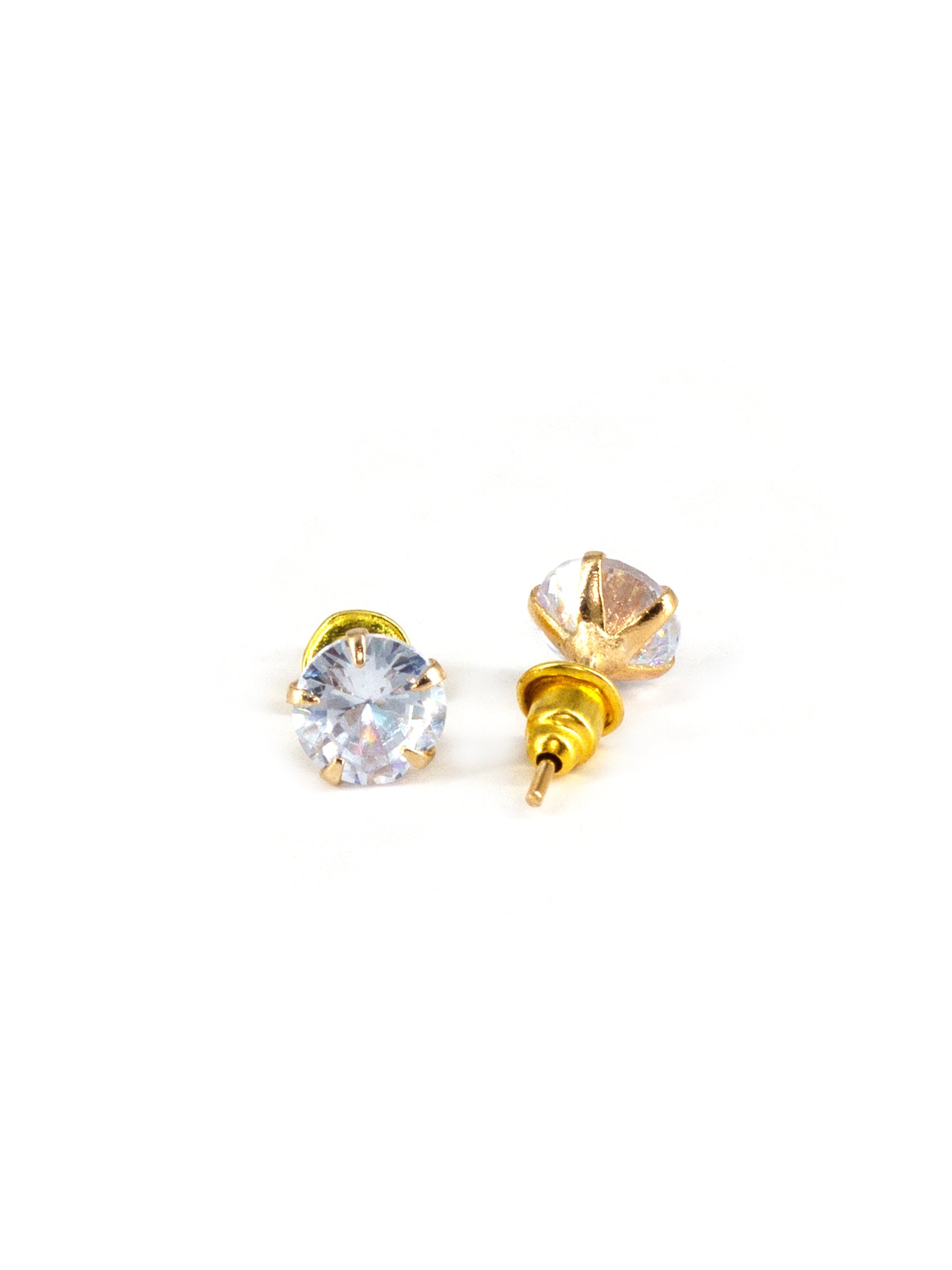 White AD Stud Earrings for Women