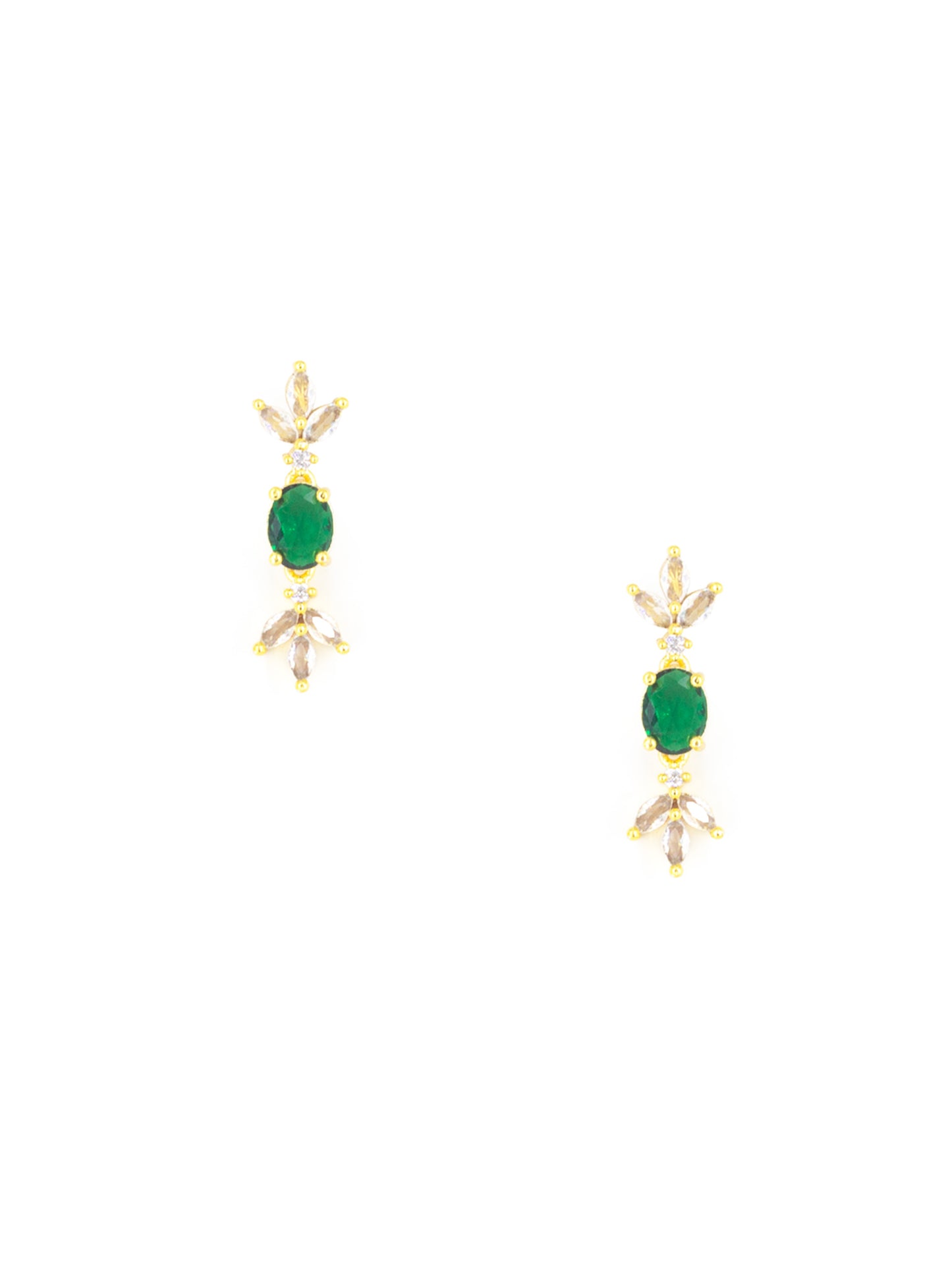 Gold Plated Green AD Choker Set for Women