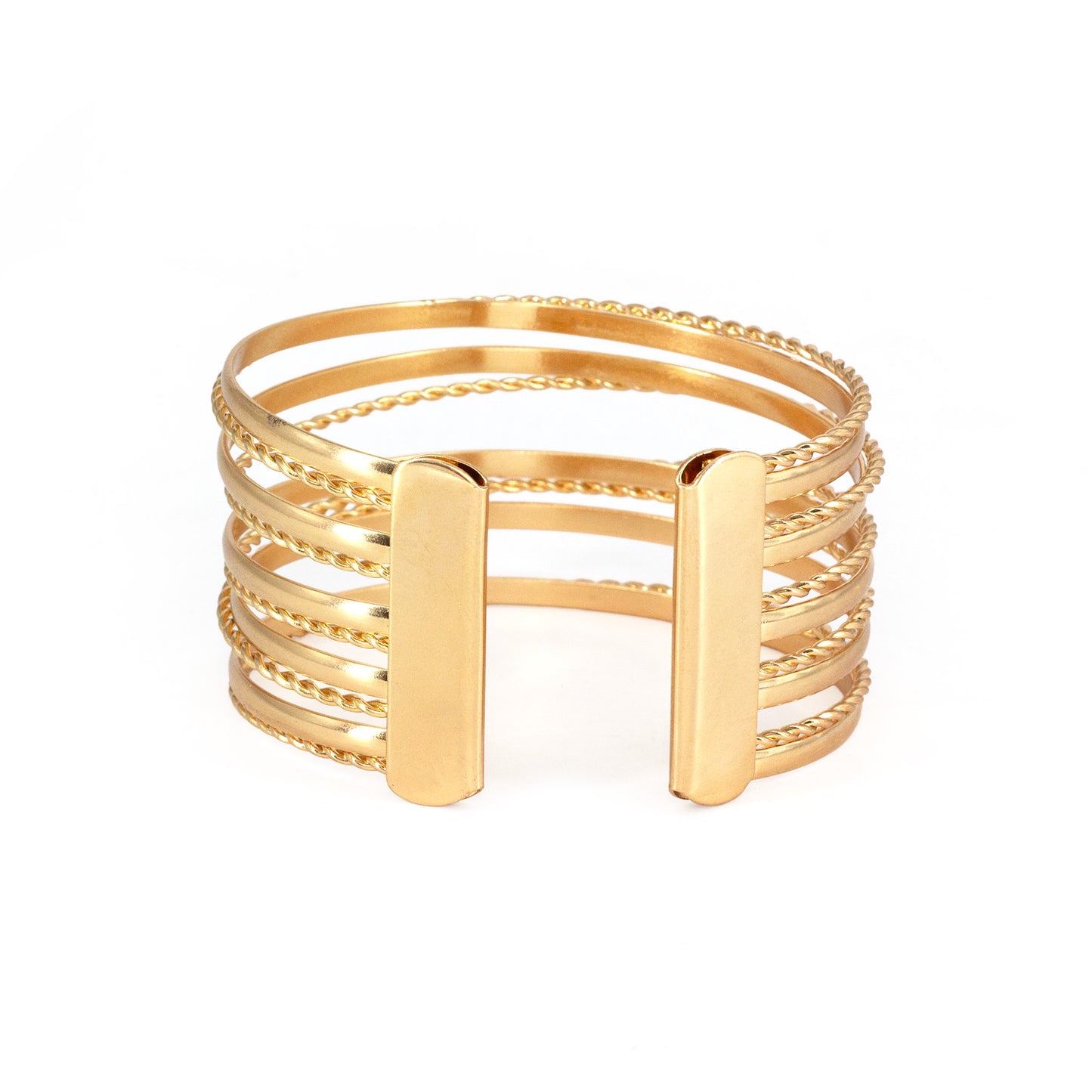 Gold Plated Adjustable Cuff Bracelet for Women