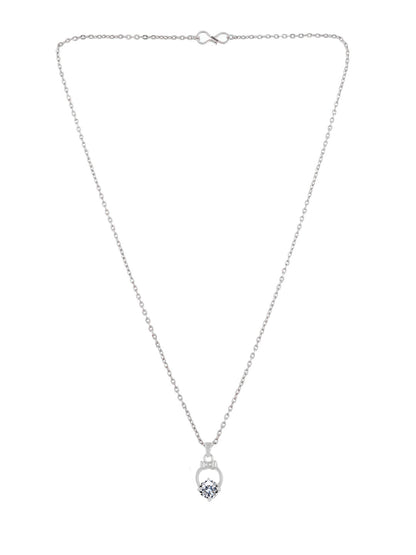PRIVIU Round AD Chain Pendant Combo for Girls (Set of 4)