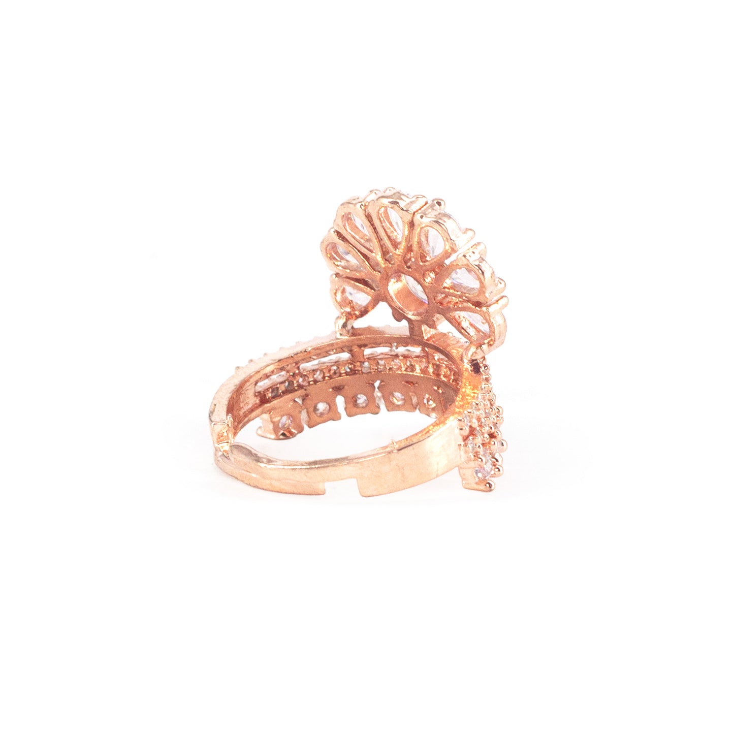 Rose Gold Plated AD Ring for Women
