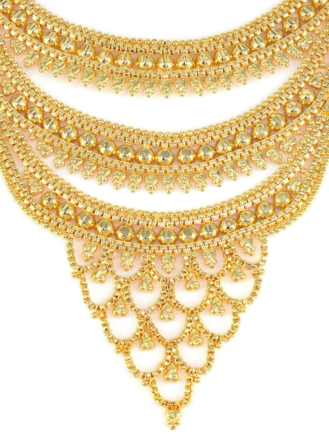 Traditional Gold-Plated Layered Jewellery Set