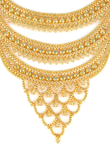 Traditional Gold-Plated Layered Jewellery Set