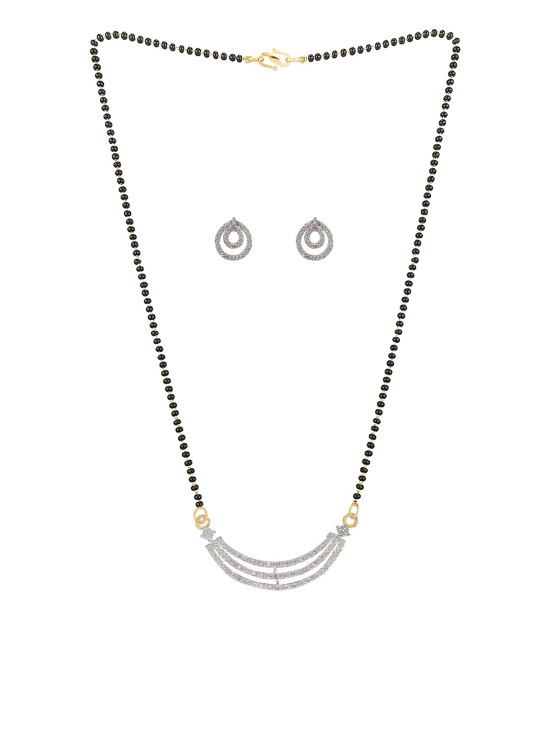 American Diamond  Mangalsutra With Earrings