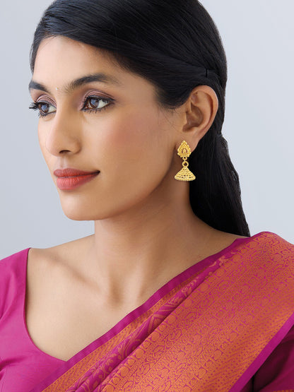 Gold Plated Traditional Jhumki Earrings