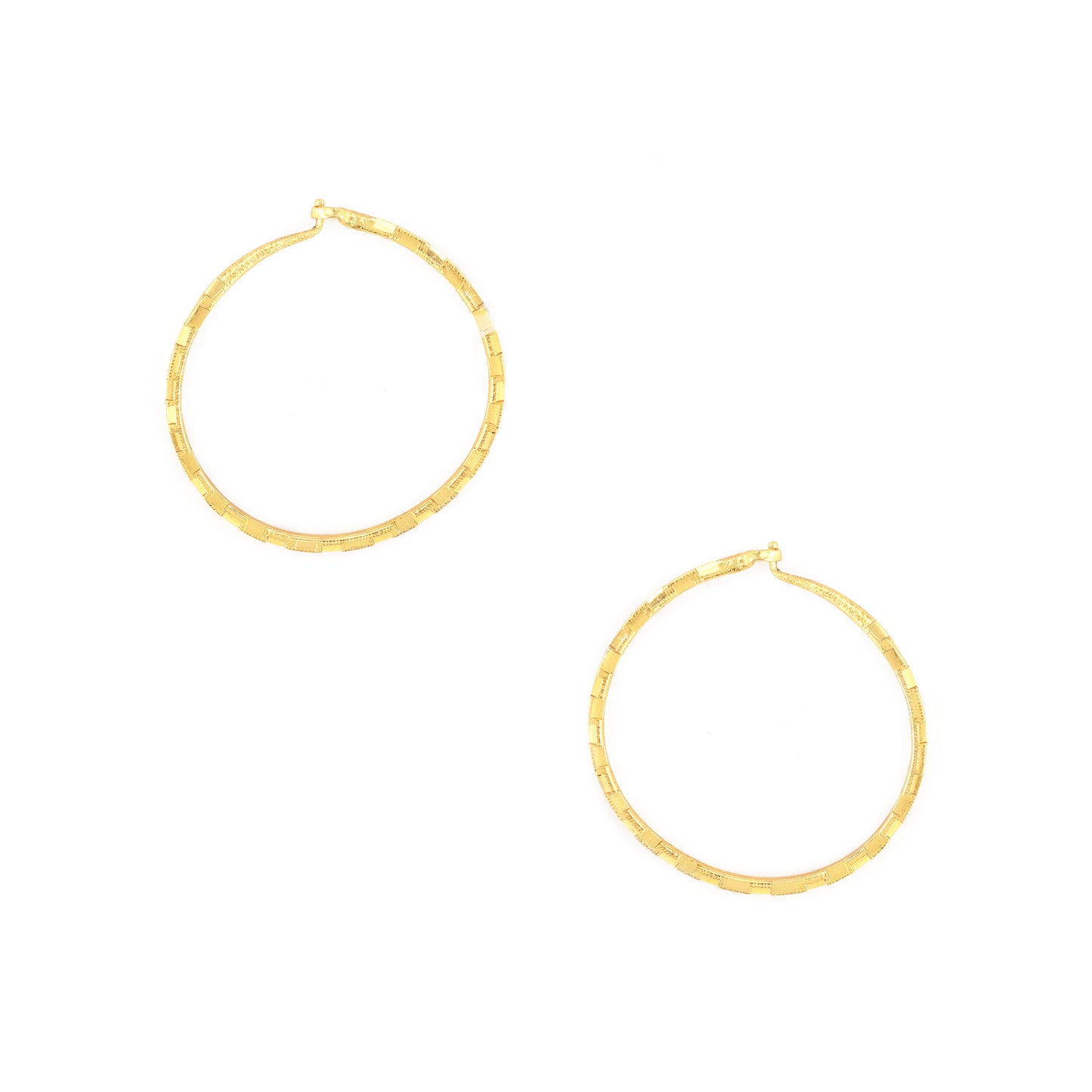 Gold Plated Classic Hoop Earrings for Women
