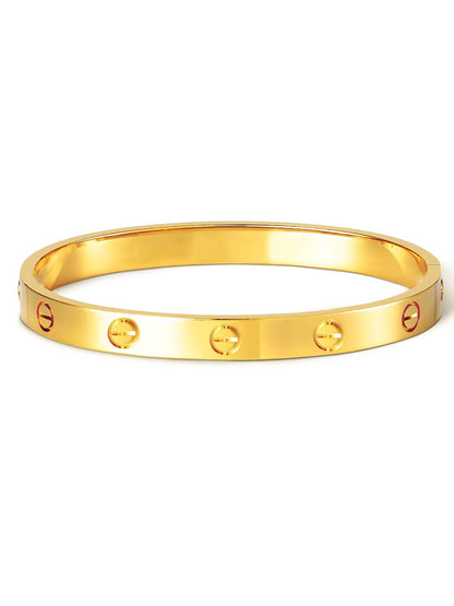 Pack of 2 Gold Plated Anti-Tarnish Stainless Steel Bracelet Set