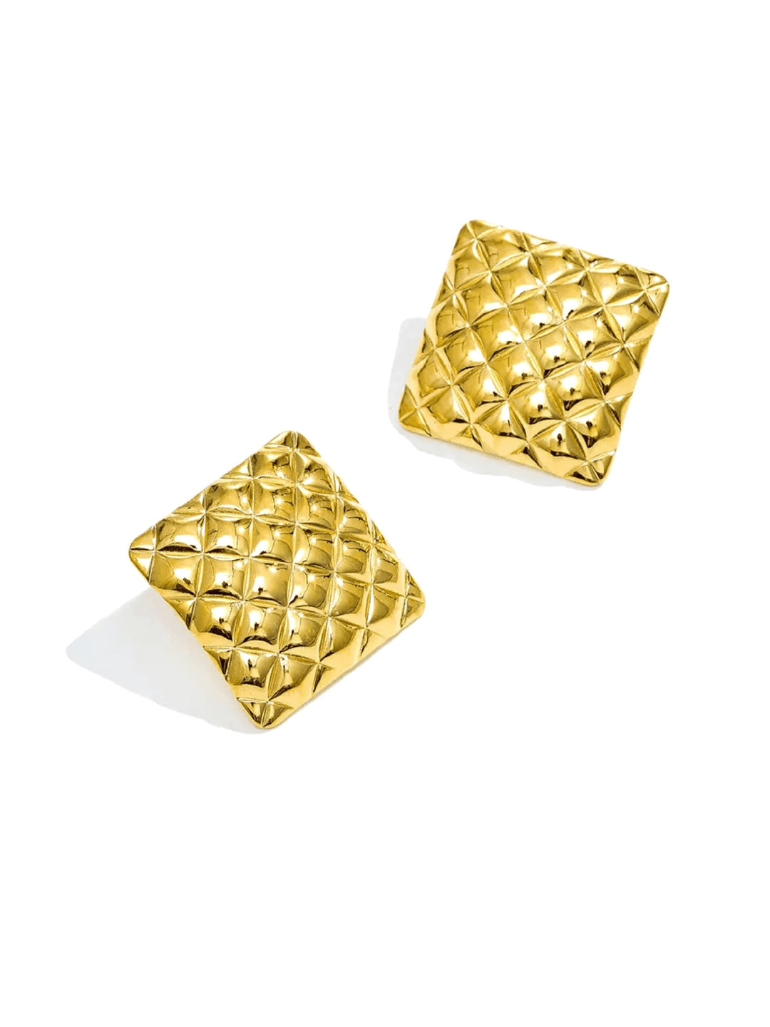 Stainless Steel Anti Tarnish Square Stud Earrings