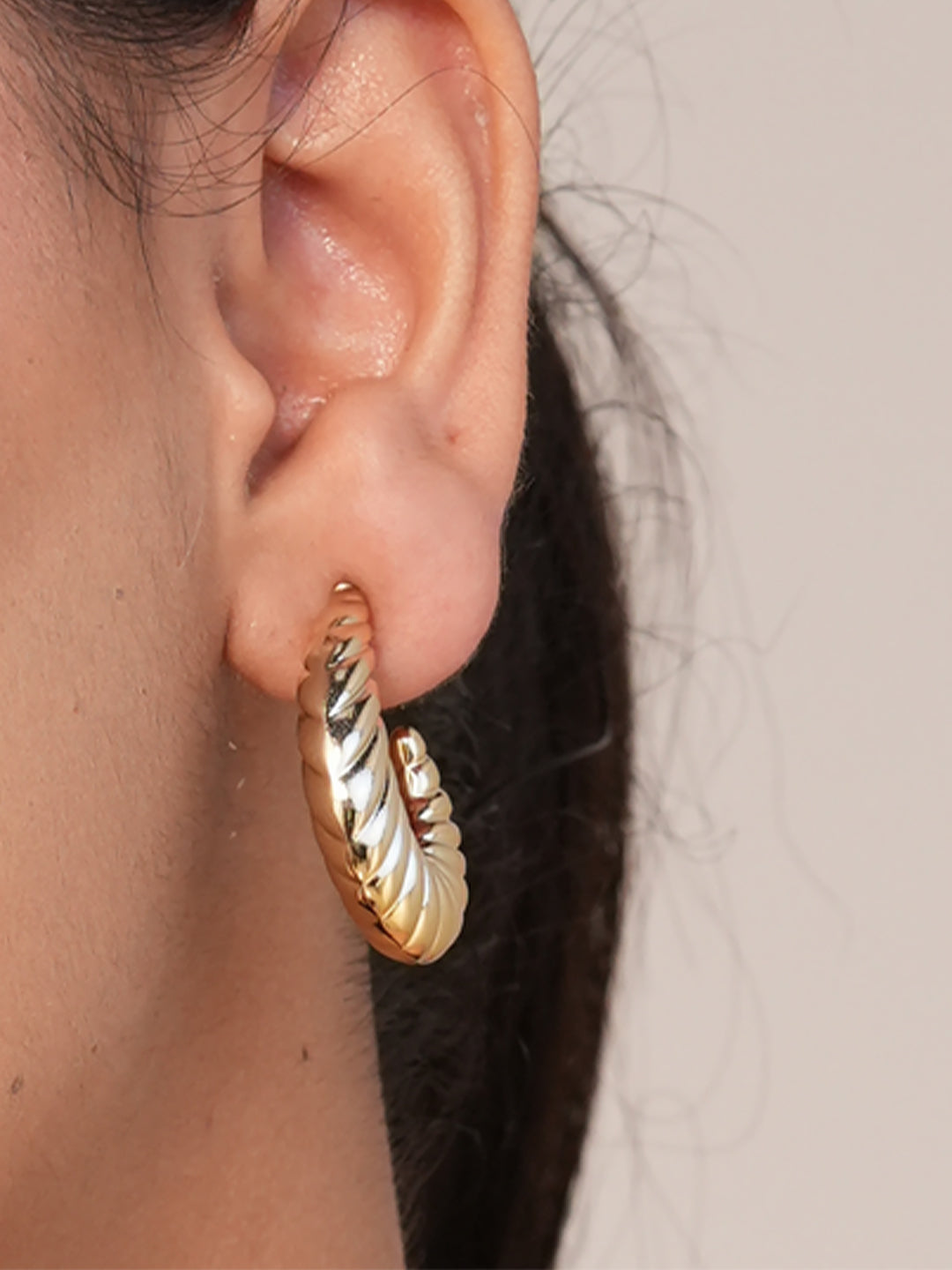 Chunky Half Hoop Earrings