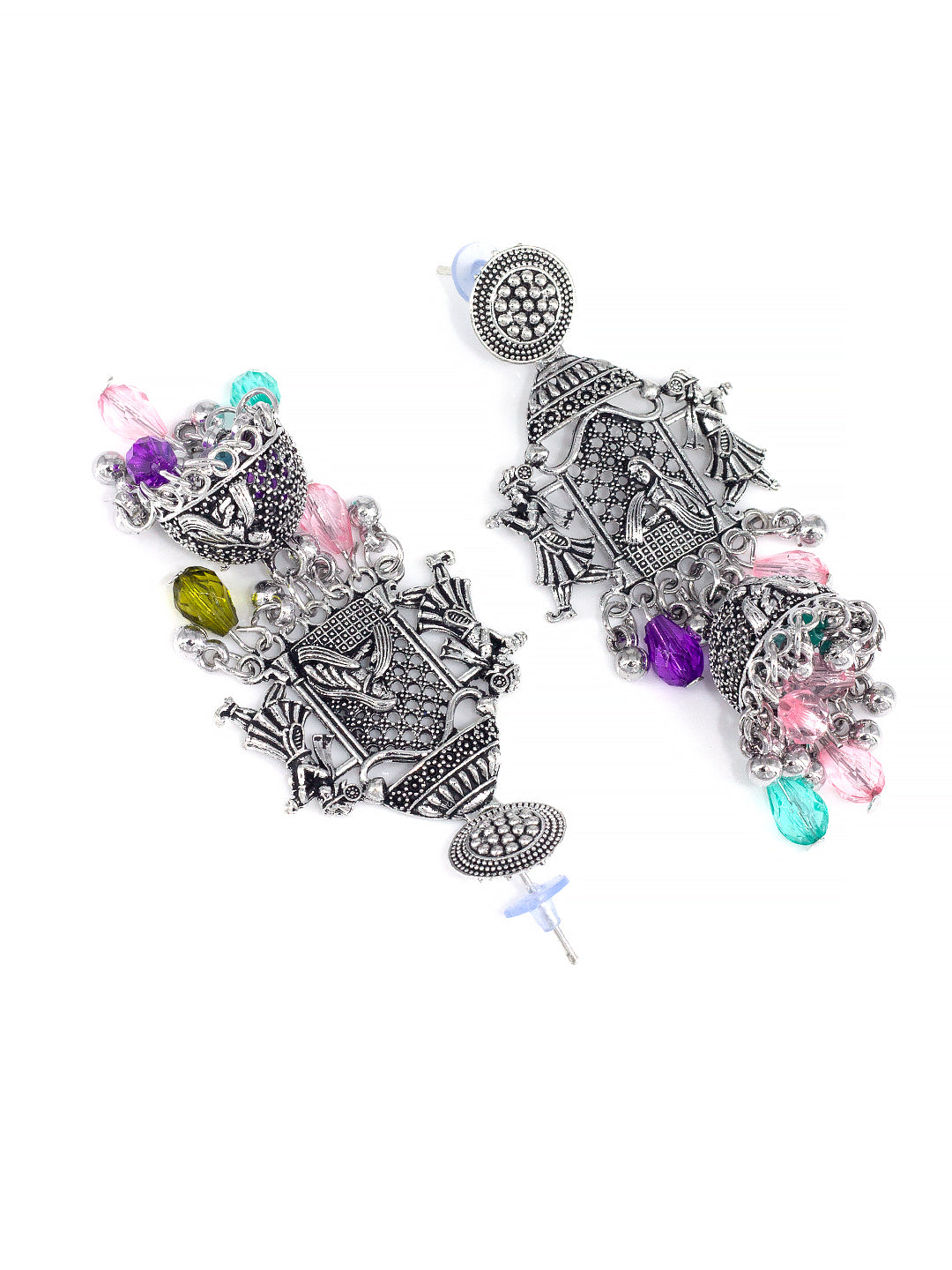 Doli Multicolour Beads Jhumka Earrings